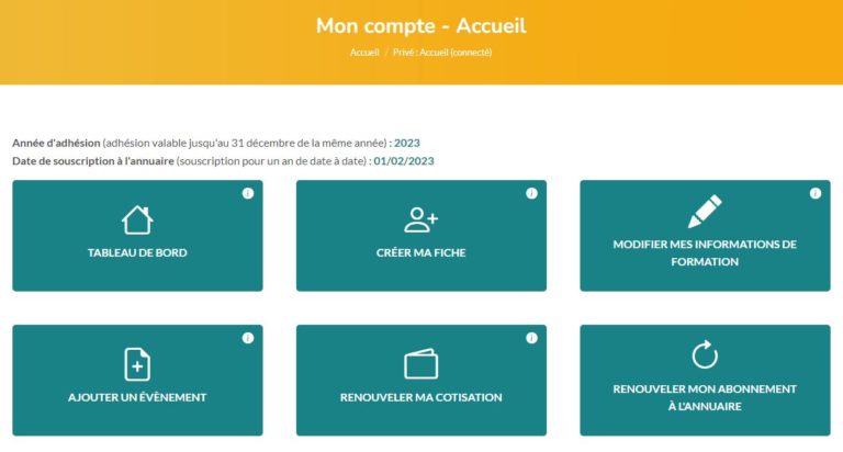 espace adherent - SFS - Société Française de Sophrologie