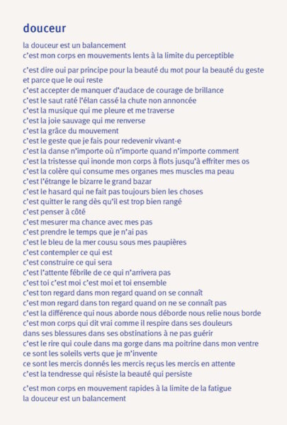 La douceur - congrès Société Française de Sophrologie - SFS